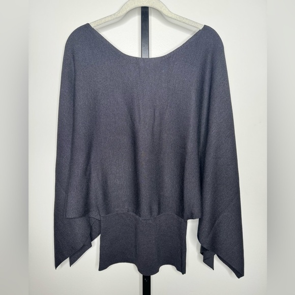 Max Studio Black Wide Sleeve Poncho Sweater - Size Small - Picture 1 of 4